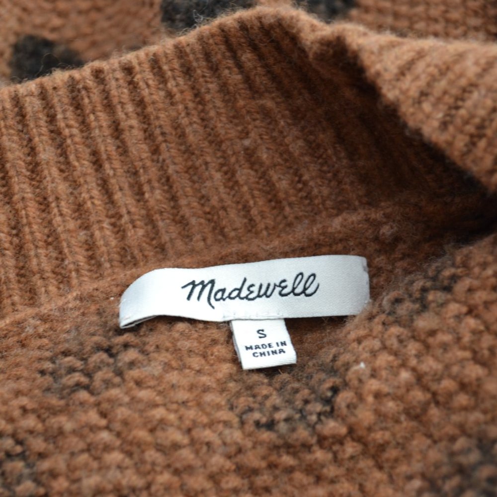 Madewell Leopard Dot Cardigan Sweater Small - Picture 7 of 9